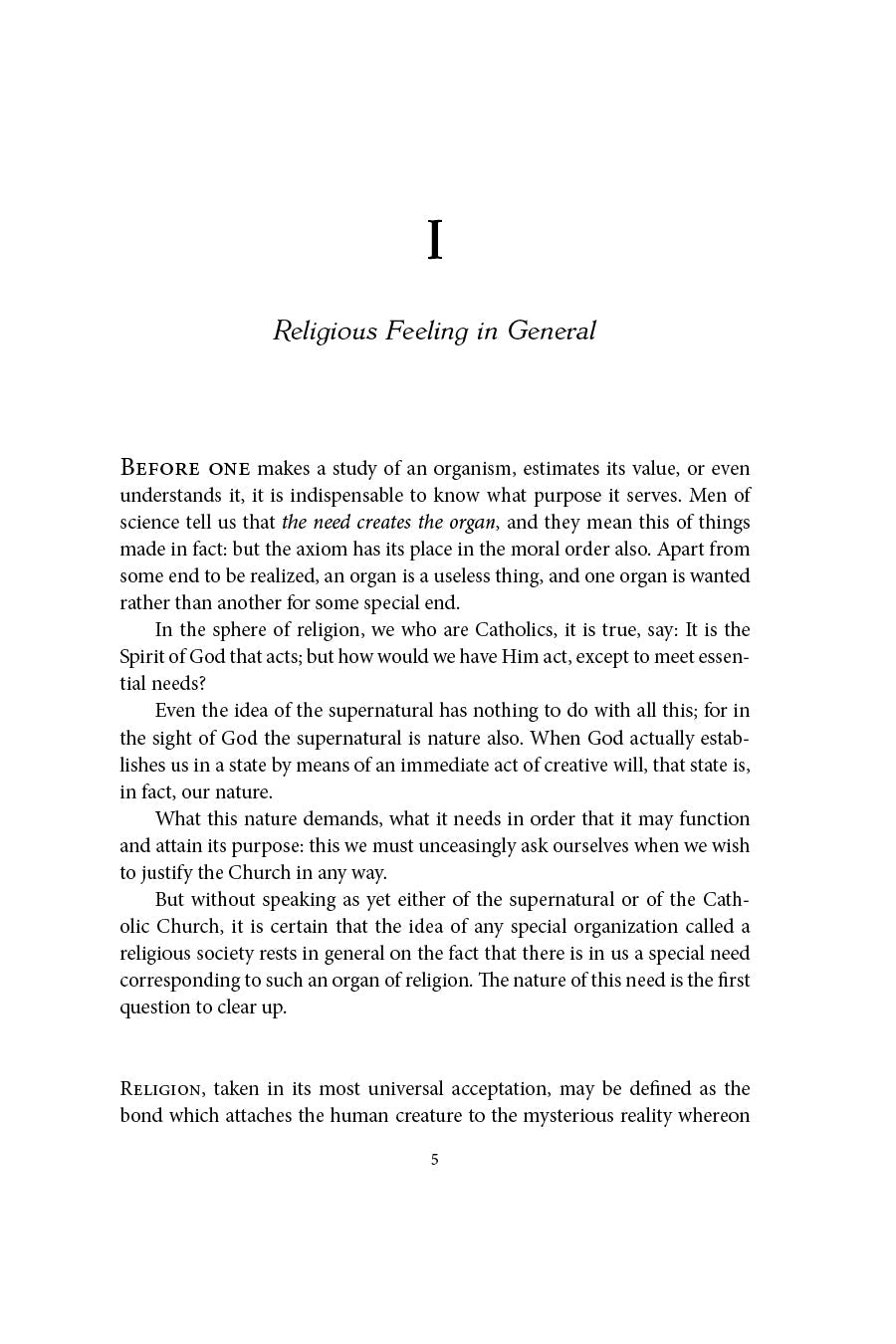 The Church interior page titled "Religious Feeling in General"
