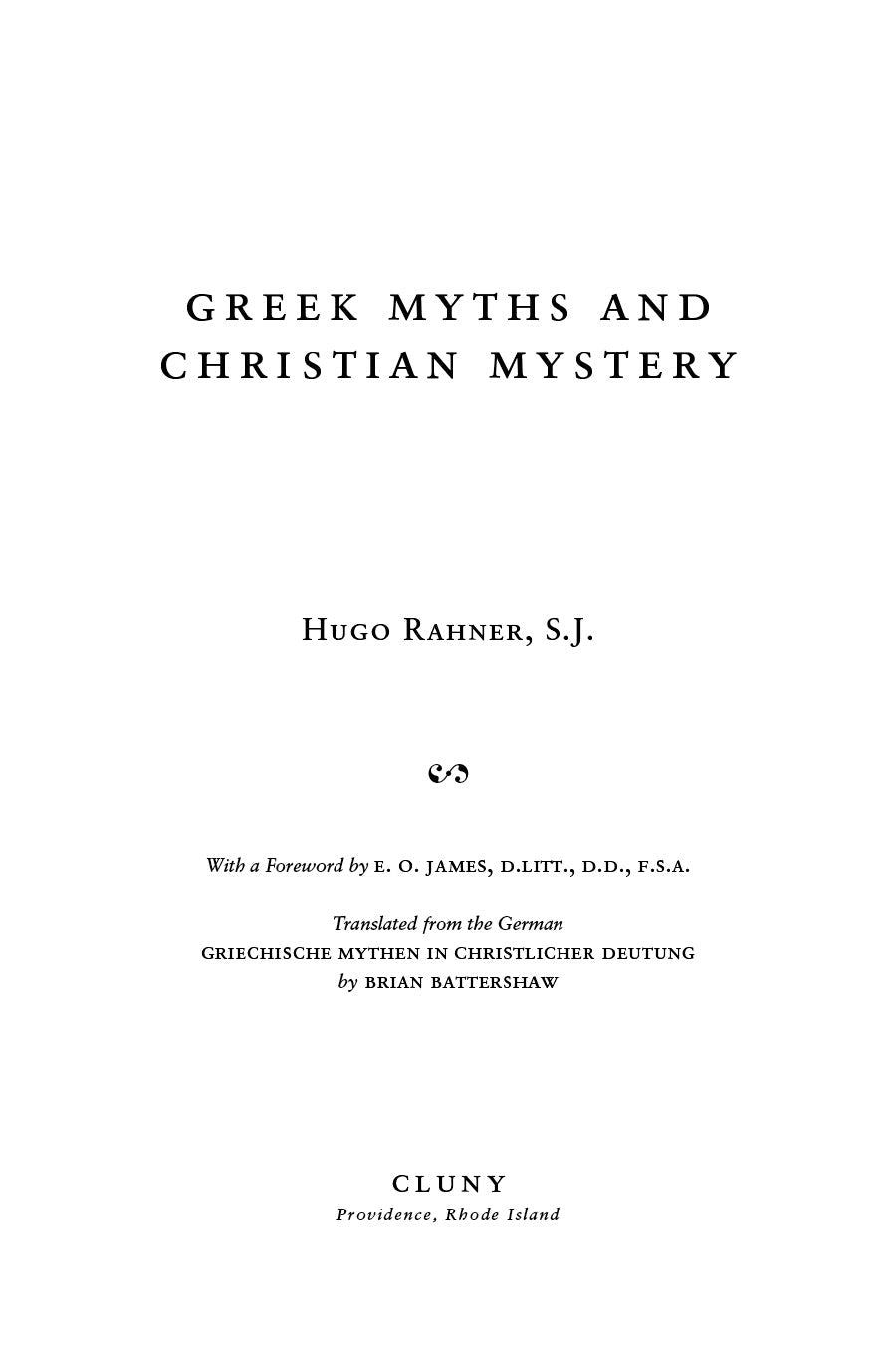Paperback book title page with author name and publisher Cluny