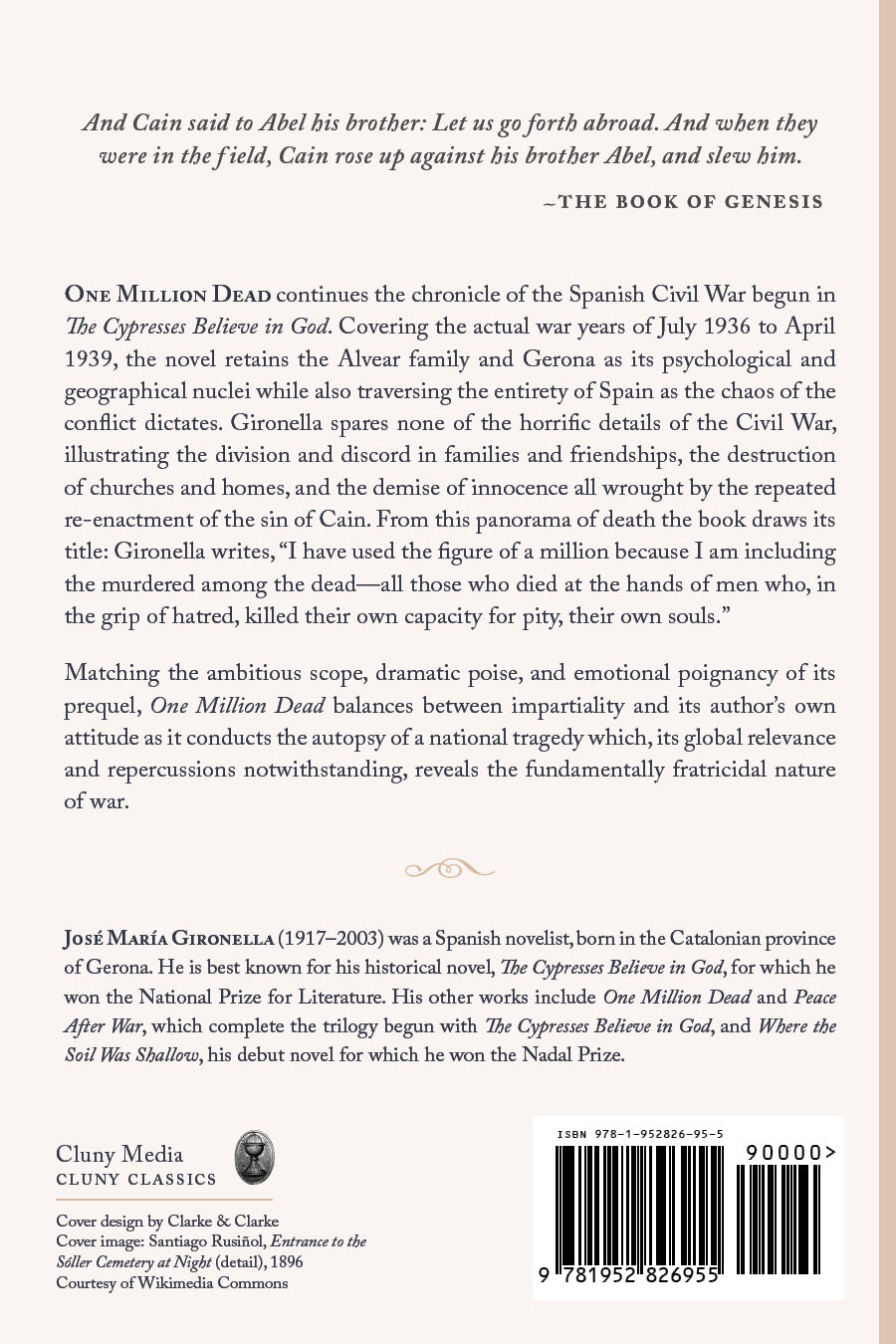 Paperback book back cover with description, author bio, and barcode