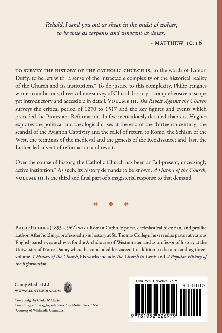 Hardcover book back cover with synopsis text and barcode near bottom right