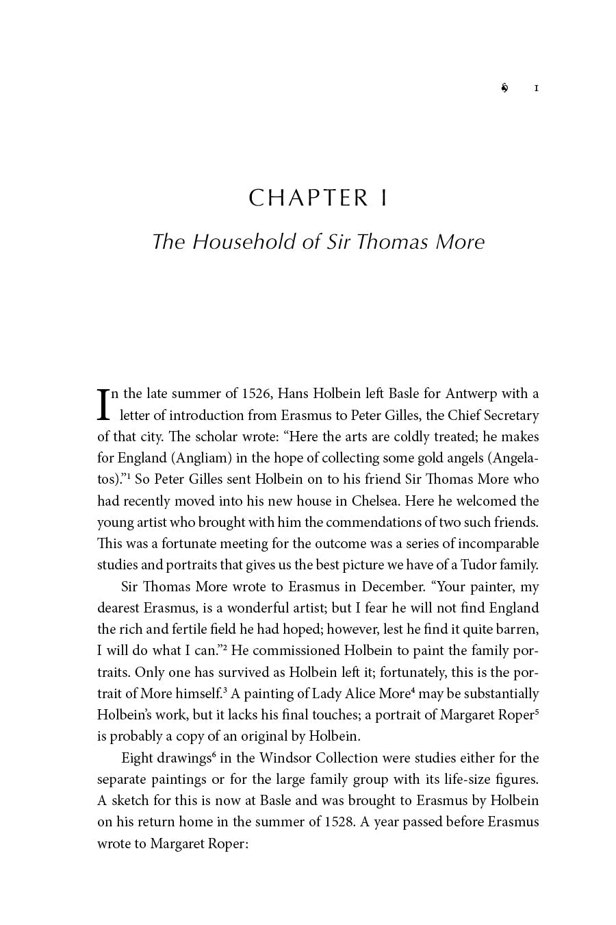 Saint Thomas More book page: Chapter I, The Household of Sir Thomas More