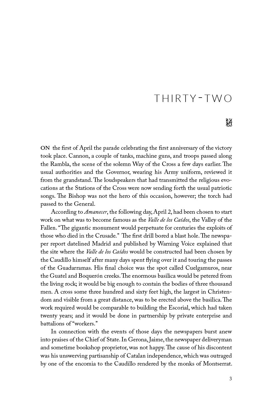 Book page with heading “THIRTY-TWO” and multiple paragraphs of text.