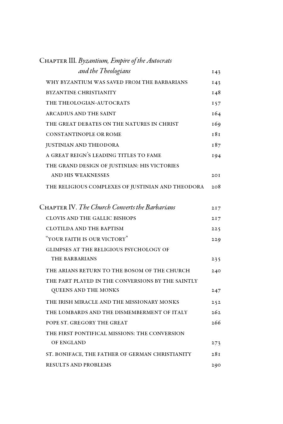 Contents list page with chapter titles and page numbers, Volume I