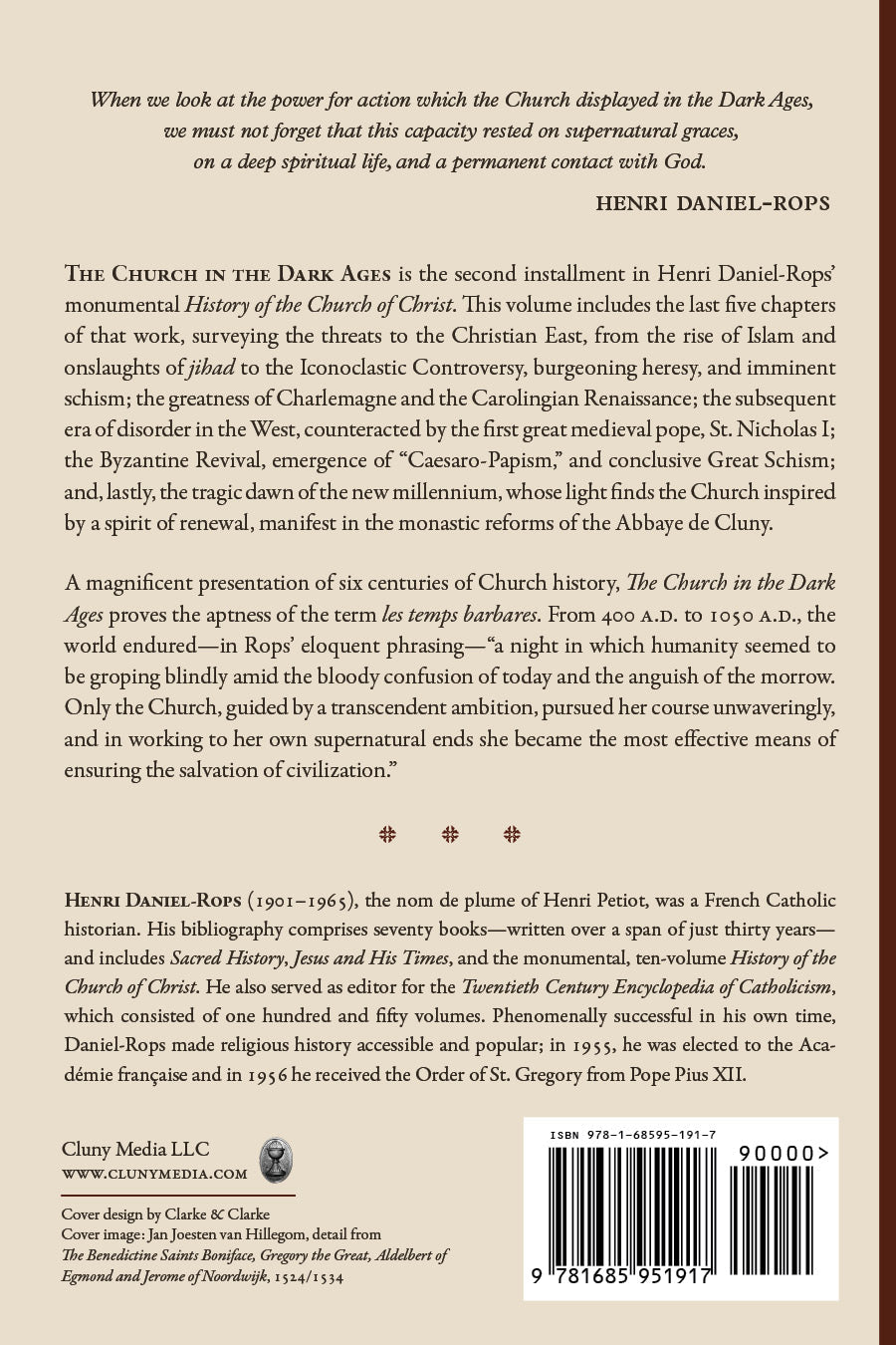 Book back cover page with text blocks and barcode with publisher details