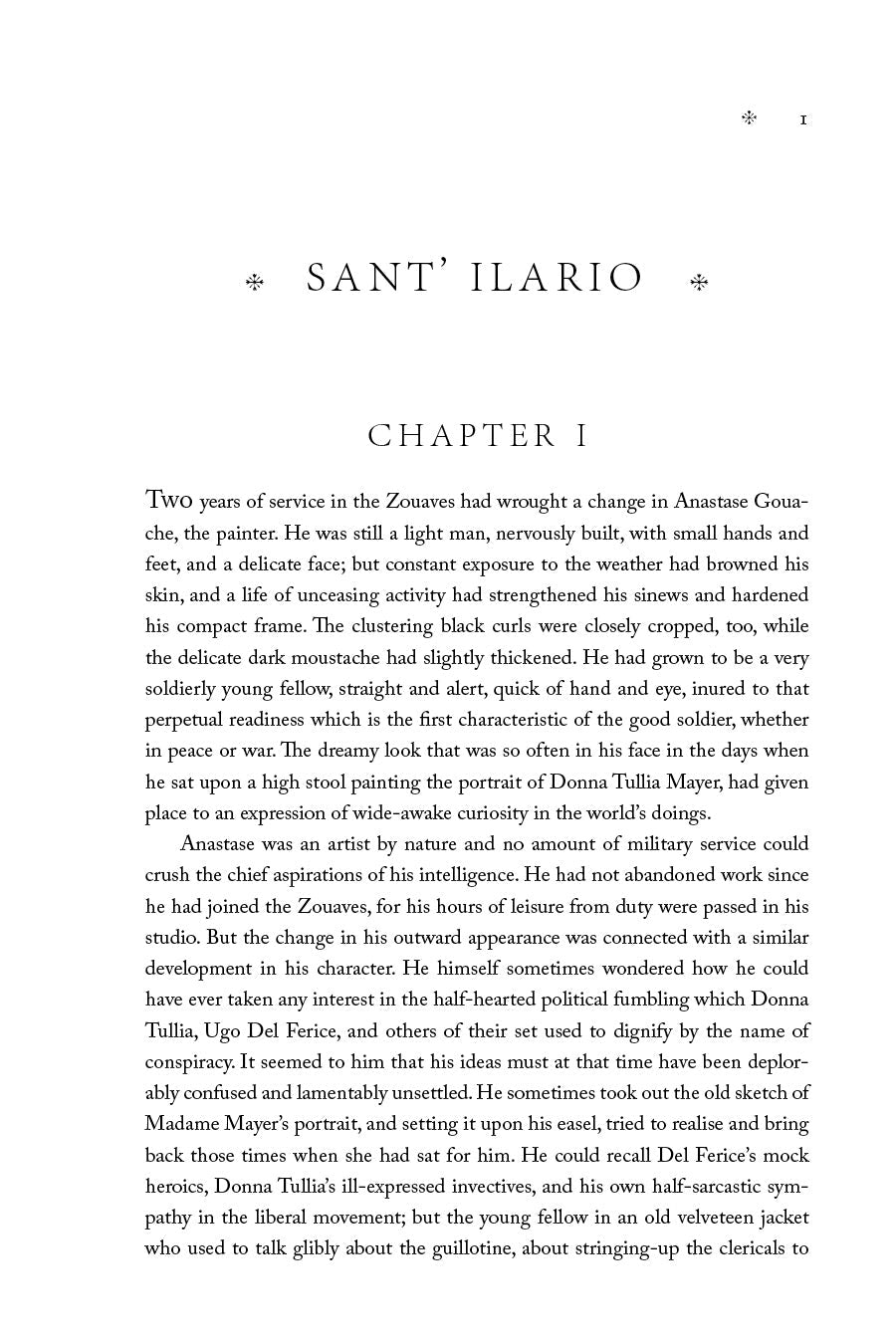 Sant’ Ilario chapter 1 page with section heading and body text