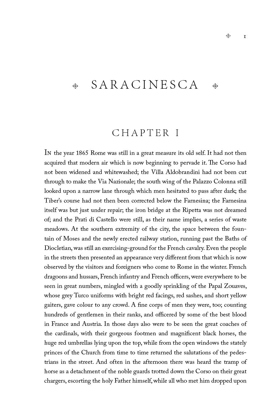 Chapter I page with chapter heading and paragraph text