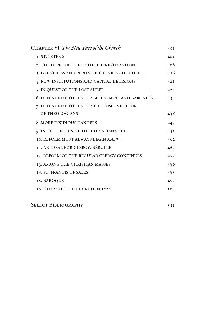 Select bibliography page with section titles and page numbers