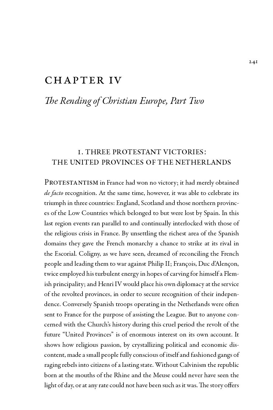 Chapter IV page: The Rending of Christian Europe, Part Two, Three Protestant Victories