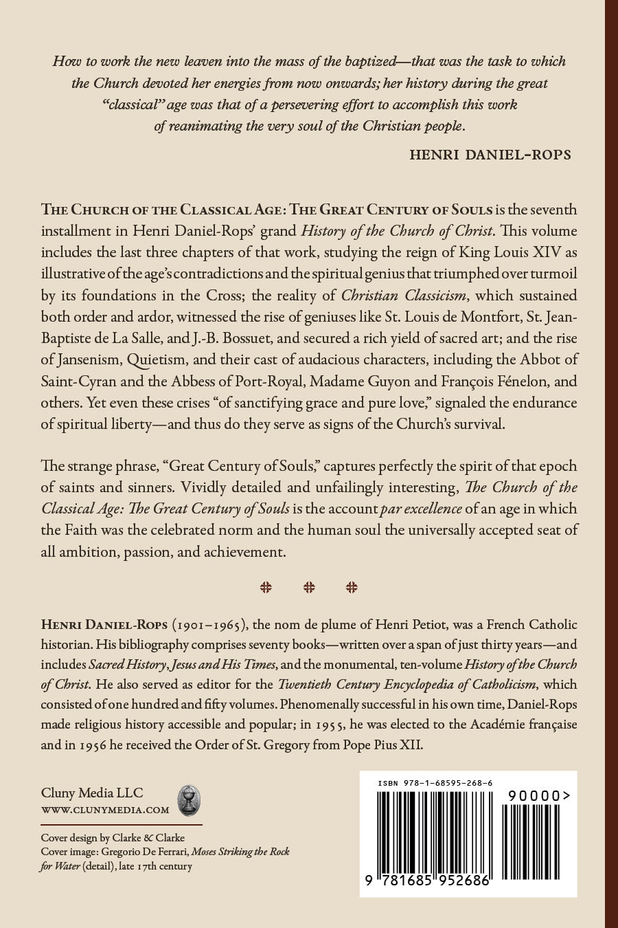 Book back cover with summary text and barcode for The Church of the Classical Age, Vol. 2