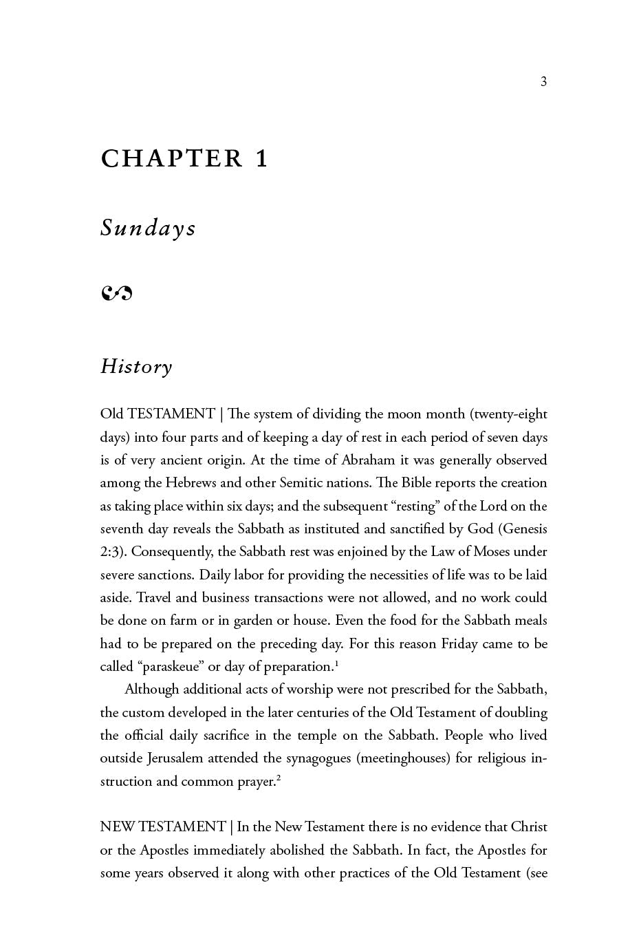 Christian feasts and customs chapter 1 page titled Sundays and History with body text