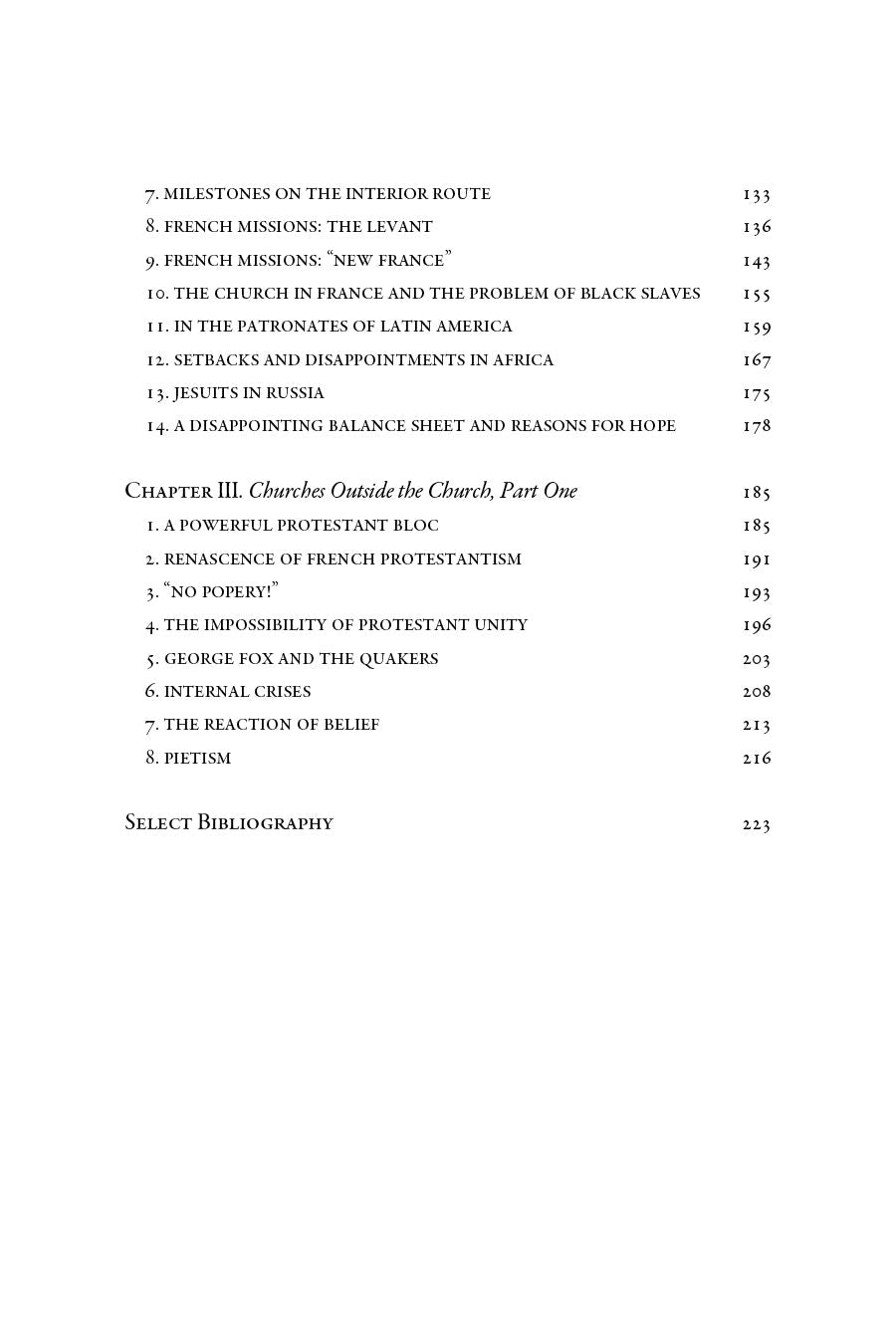 Book contents page continuing chapter list with page numbers