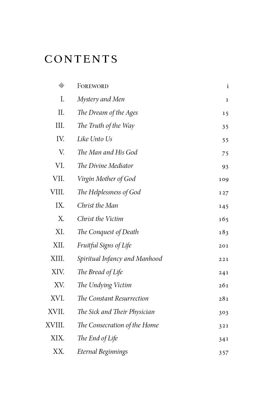 Contents page listing chapters for Volume IV: The Way of Life.