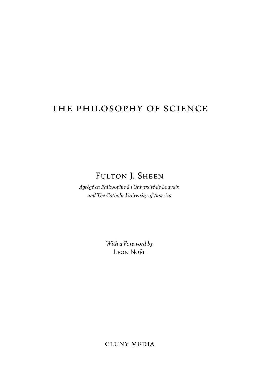 Title page of paperback book with The Philosophy of Science and author name