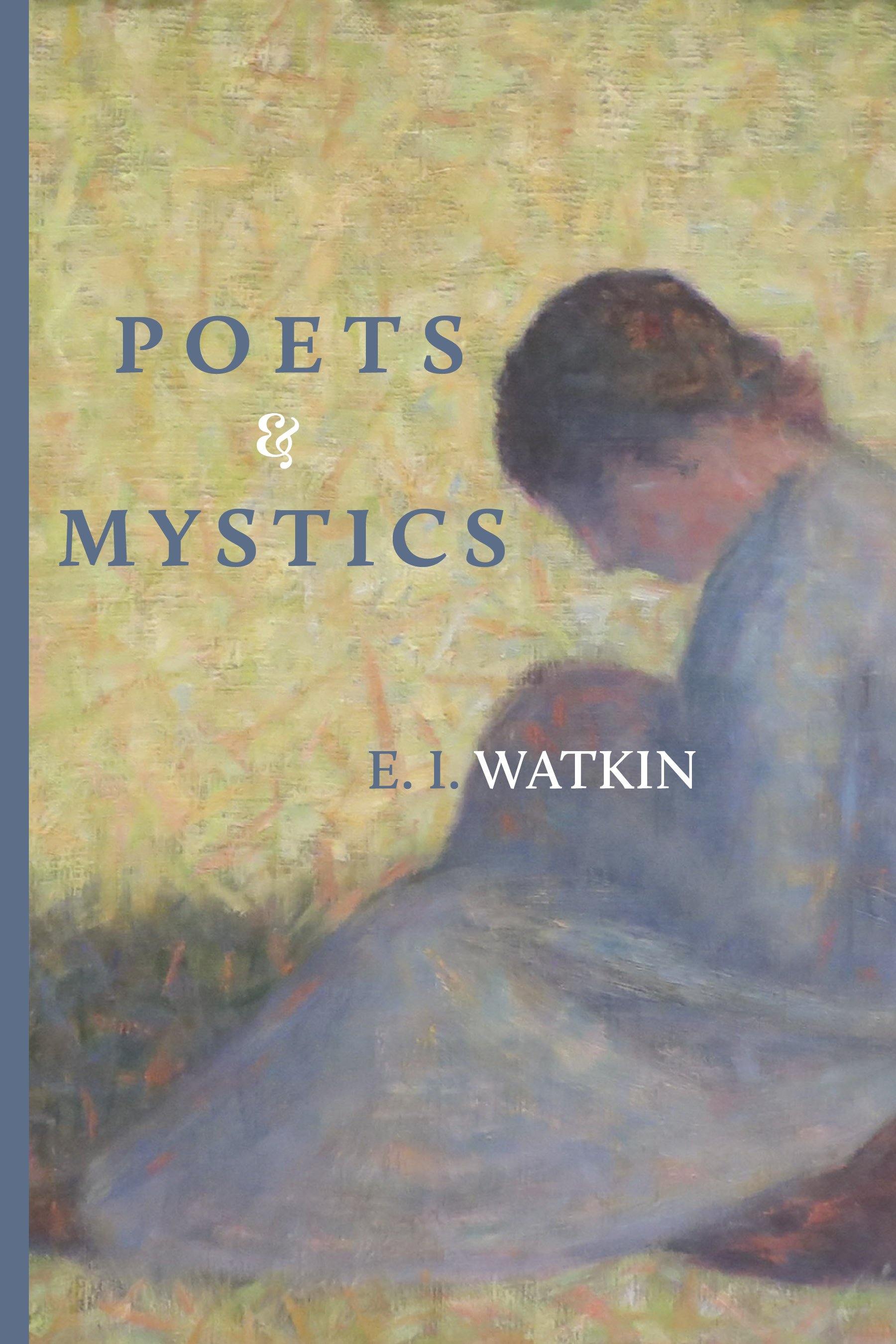 Poets & Mystics book cover with E. I. Watkin and illustrated artwork