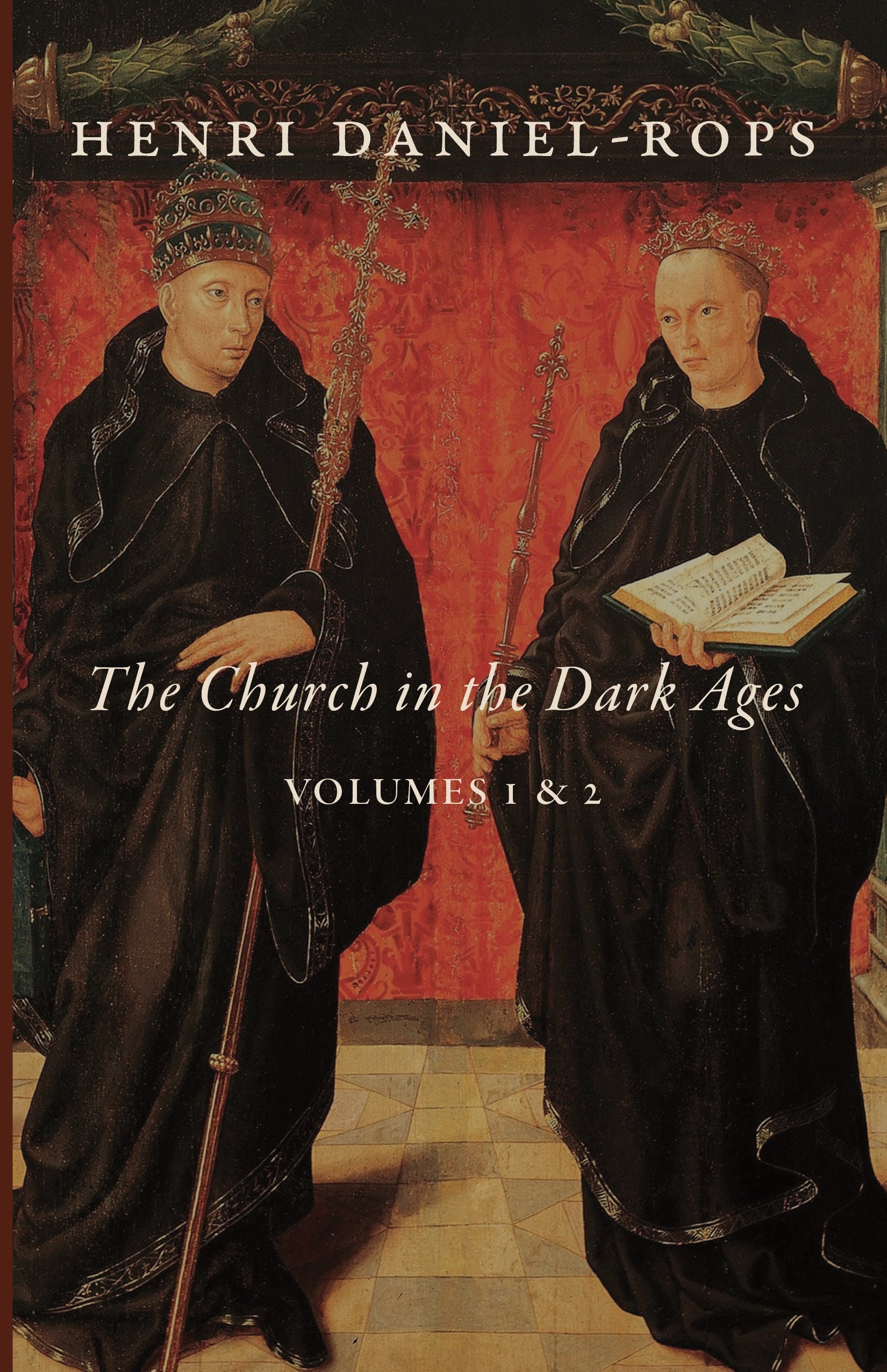 Book set cover: 'The Church in the Dark Ages' volumes 1 & 2, by Henri Daniel-Rops.