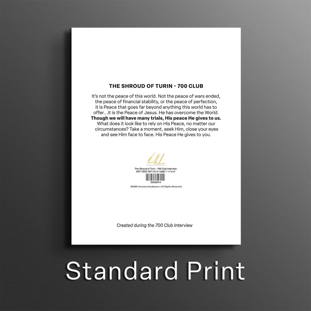 Printed poster back with centered paragraph text
