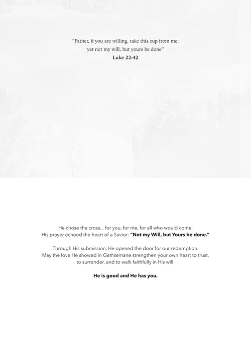 Easter greeting card interior with printed scripture verse text and centered headings