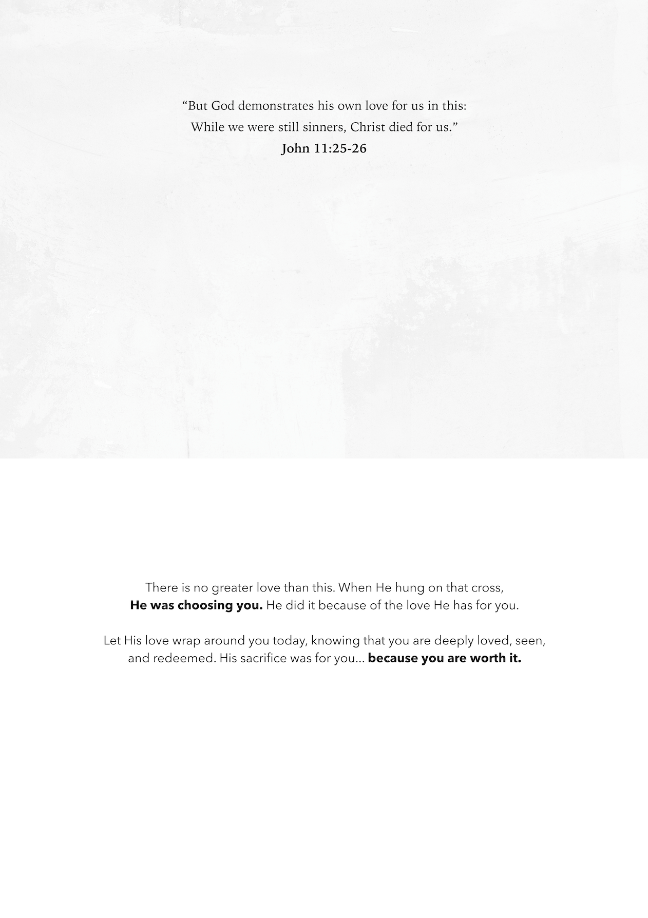 Easter greeting card inside page with printed biblical verses and references