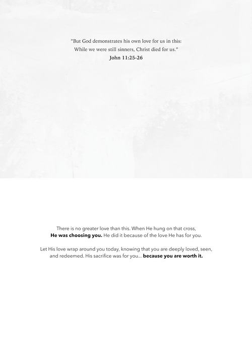 Easter greeting card inside page with printed biblical verses and references