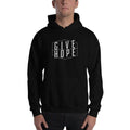 Black Give Hope hoodie sweatshirt with front pouch pocket and adjustable hood