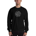 Black Christian crewneck sweatshirt with circular God is Good Time graphic on chest