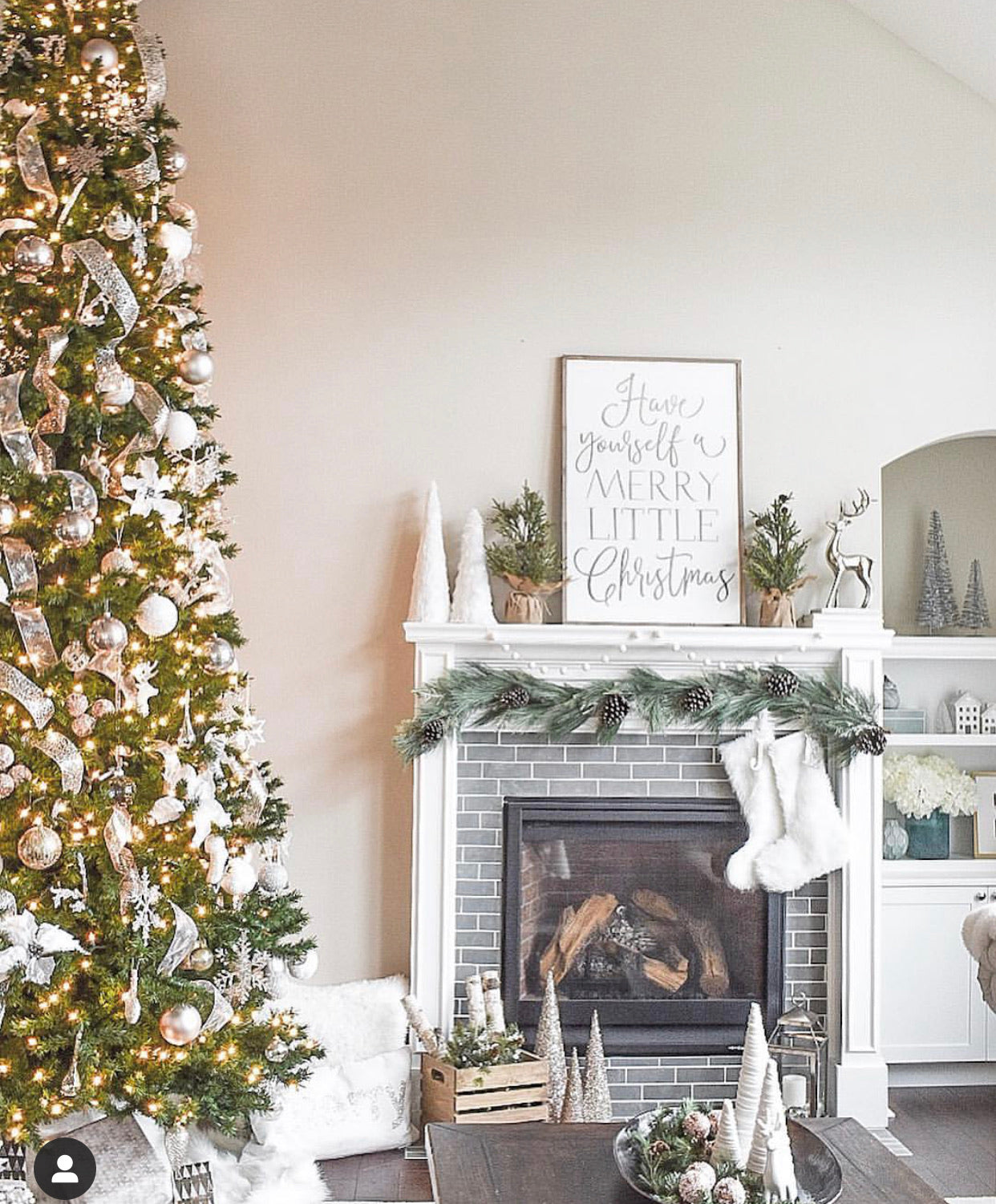 Framed “Have Yourself a Merry Little Christmas” quote wall sign