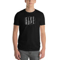 Give Hope graphic T-shirt, black, crew neck short sleeve