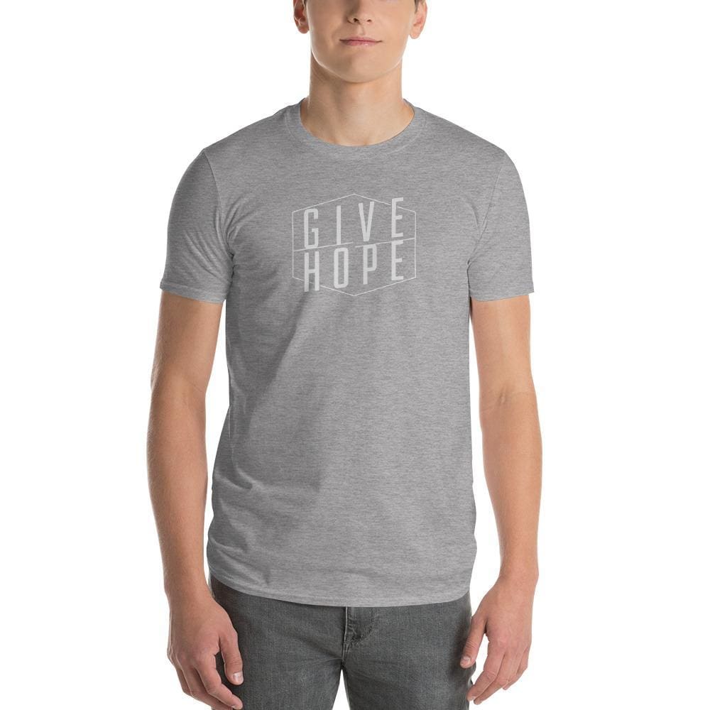 Give Hope graphic T-shirt, heather grey, crew neck short sleeve