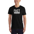 Men's T-shirt, black with square logo chest print