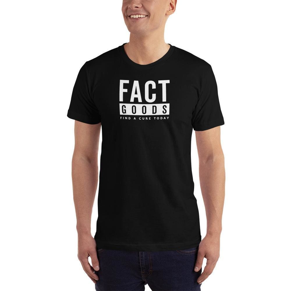 Men's T-shirt, black with square logo chest print