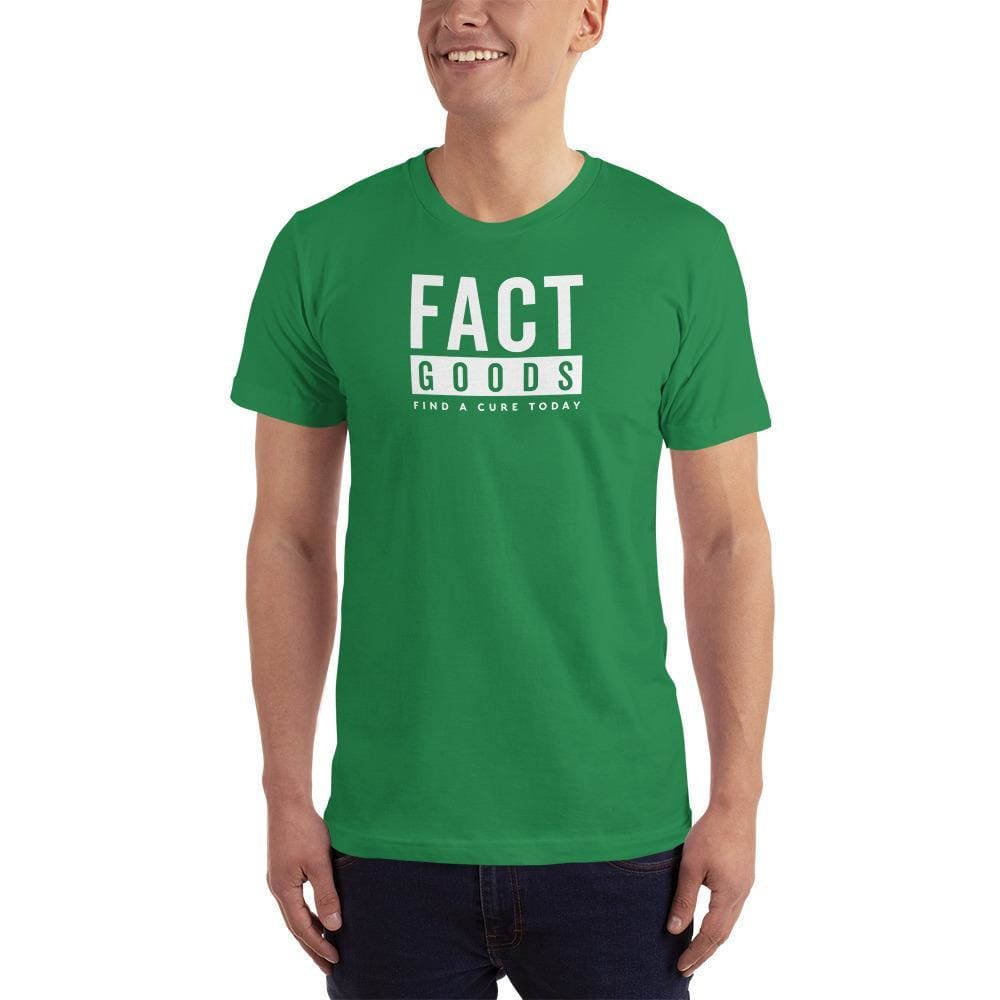 Men's T-shirt, green with square logo chest print