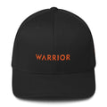 Dark navy cap with orange "WARRIOR" text on the front panel