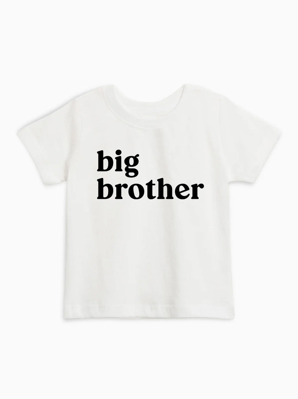 Kids organic cotton T-shirt, white, "big brother" front print