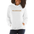 White women’s warrior hoodie sweatshirt with hood and front pouch pocket