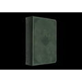Green imitation leather study Bible with ornament cover, personal size